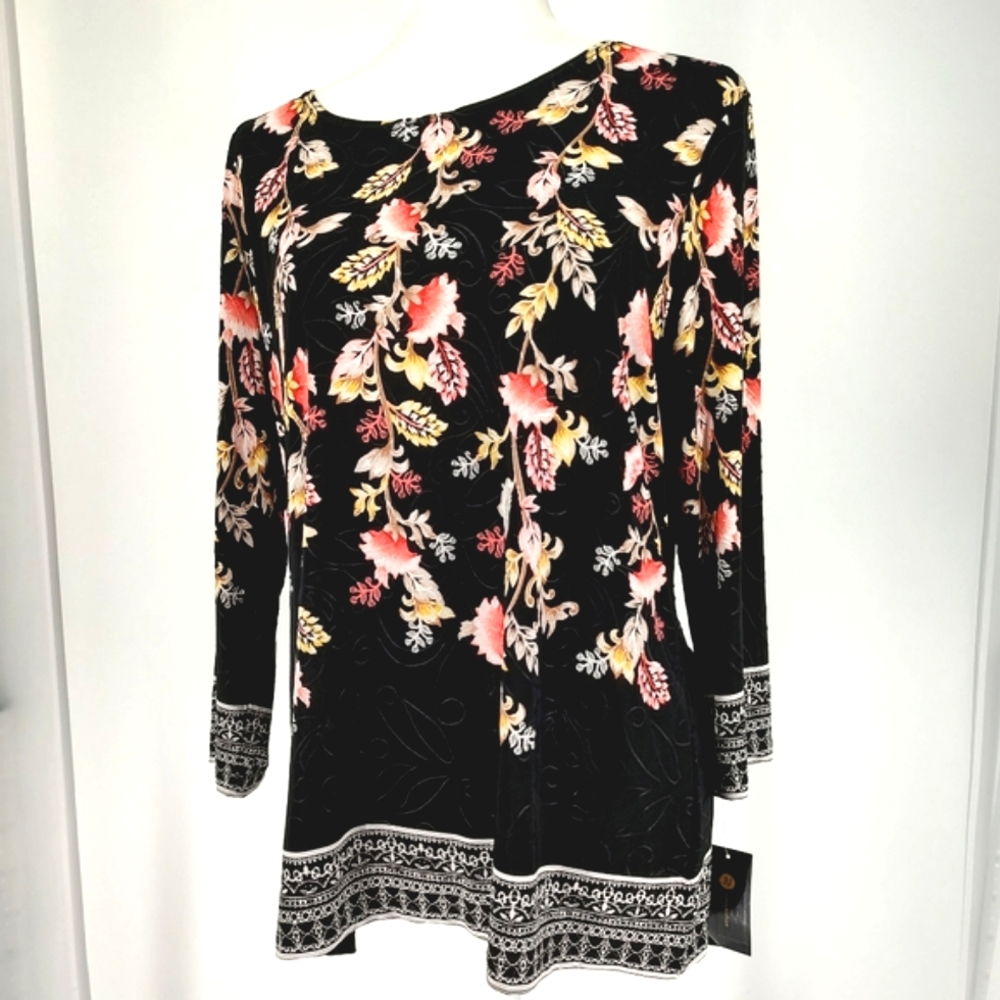 JM Collection DP Paris Trails Blouse Sz M